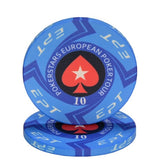 New EPT Ceramic Texas Poker Chips Professional Casino Pokerstars European Poker Tour Poker Chips Set 10pcs/Lot