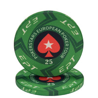 New EPT Ceramic Texas Poker Chips Professional Casino Pokerstars European Poker Tour Poker Chips Set 10pcs/Lot