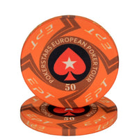 New EPT Ceramic Texas Poker Chips Professional Casino Pokerstars European Poker Tour Poker Chips Set 10pcs/Lot