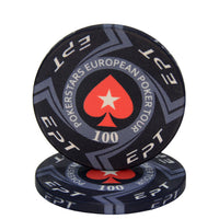 New EPT Ceramic Texas Poker Chips Professional Casino Pokerstars European Poker Tour Poker Chips Set 10pcs/Lot